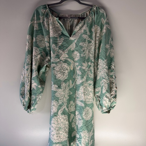 LOFT Dresses & Skirts - LOFT Mint Green Floral Long-Sleeve Dress